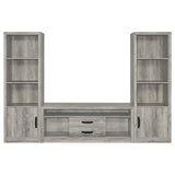 Burke 3-Piece 59-Inch TV Entertainment Center Grey Driftwood