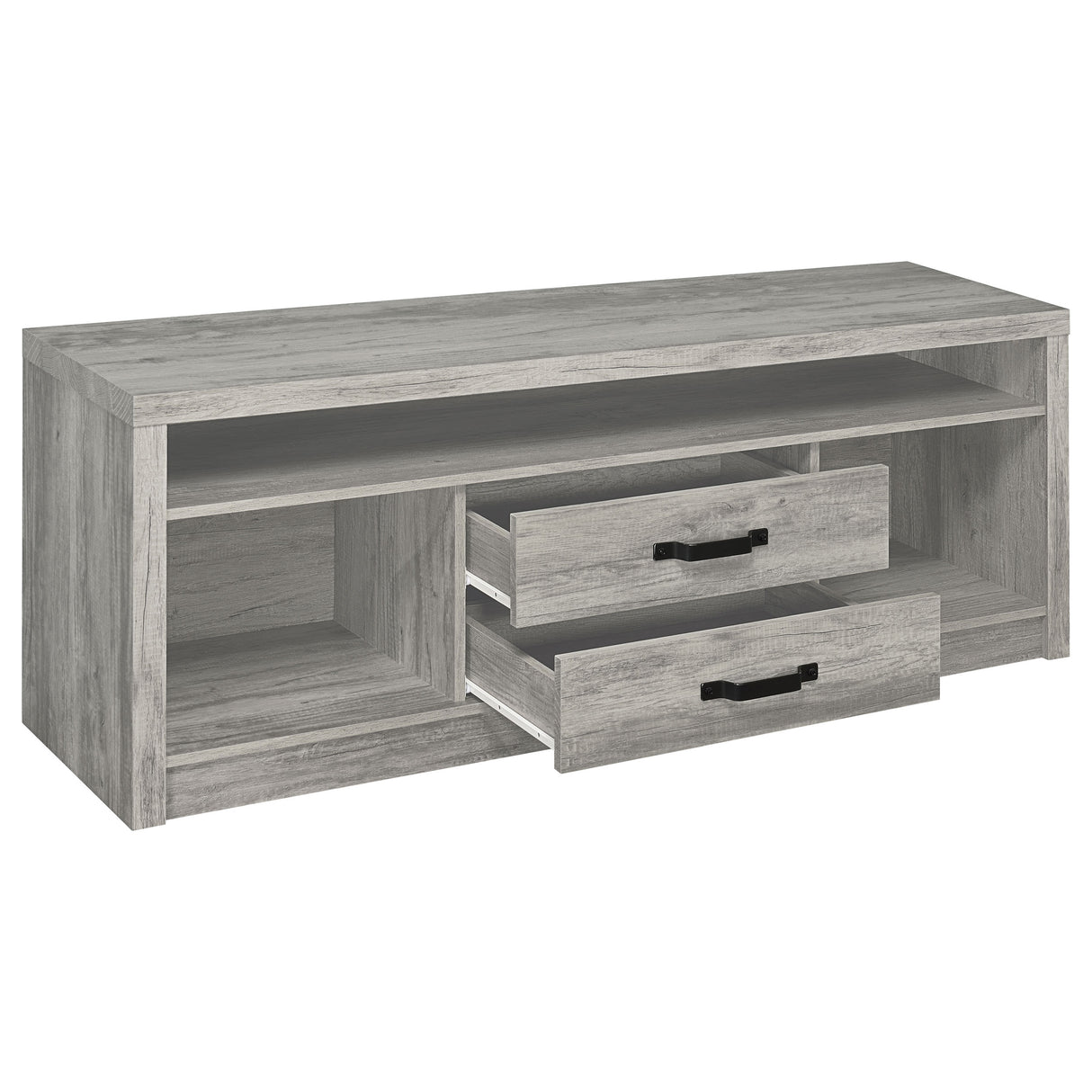 Burke 2-Drawer Grey Driftwood TV Stand - 59 Inch