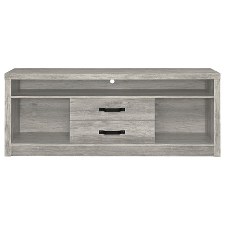 Burke 2-Drawer Grey Driftwood TV Stand - 59 Inch