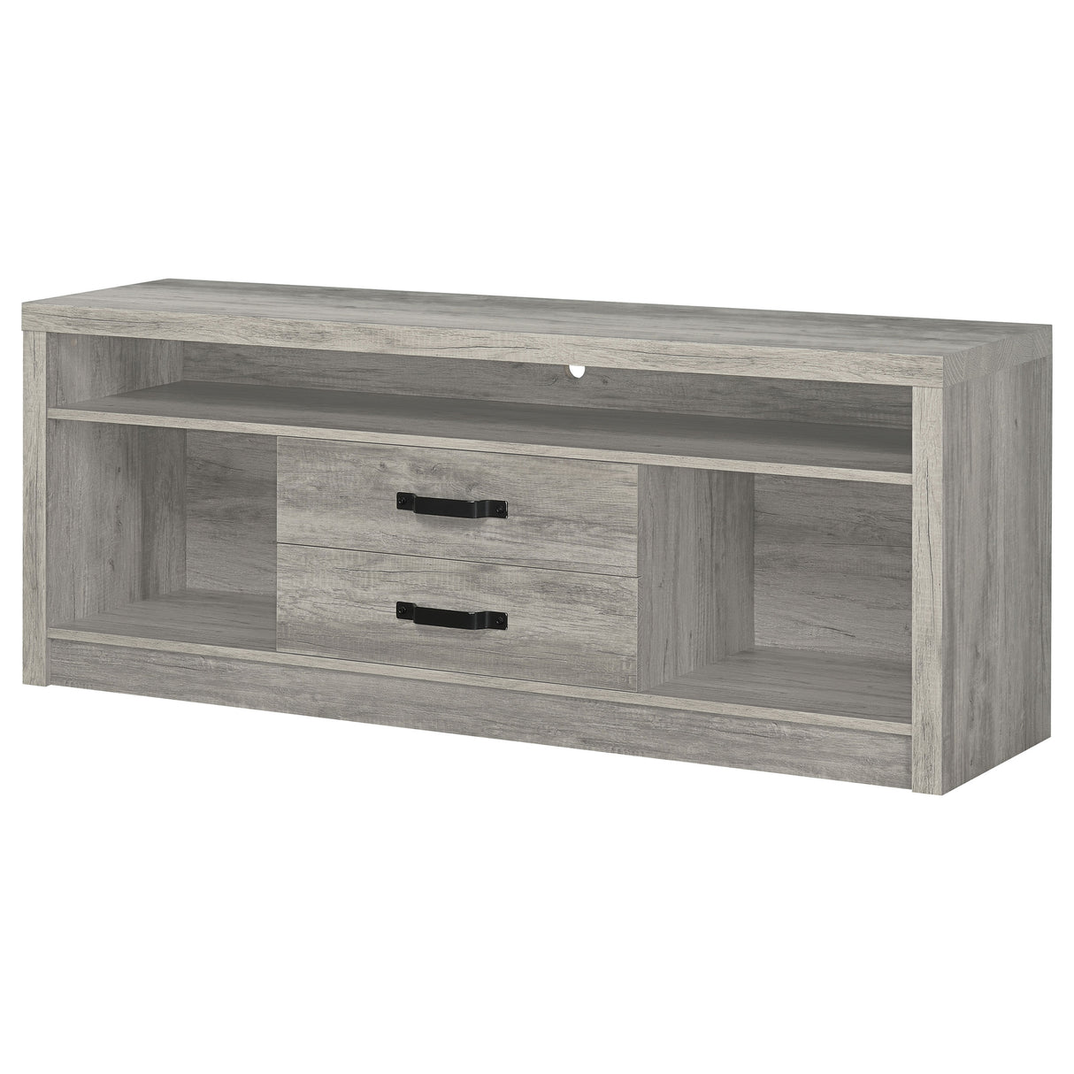 Burke 2-Drawer Grey Driftwood TV Stand - 59 Inch