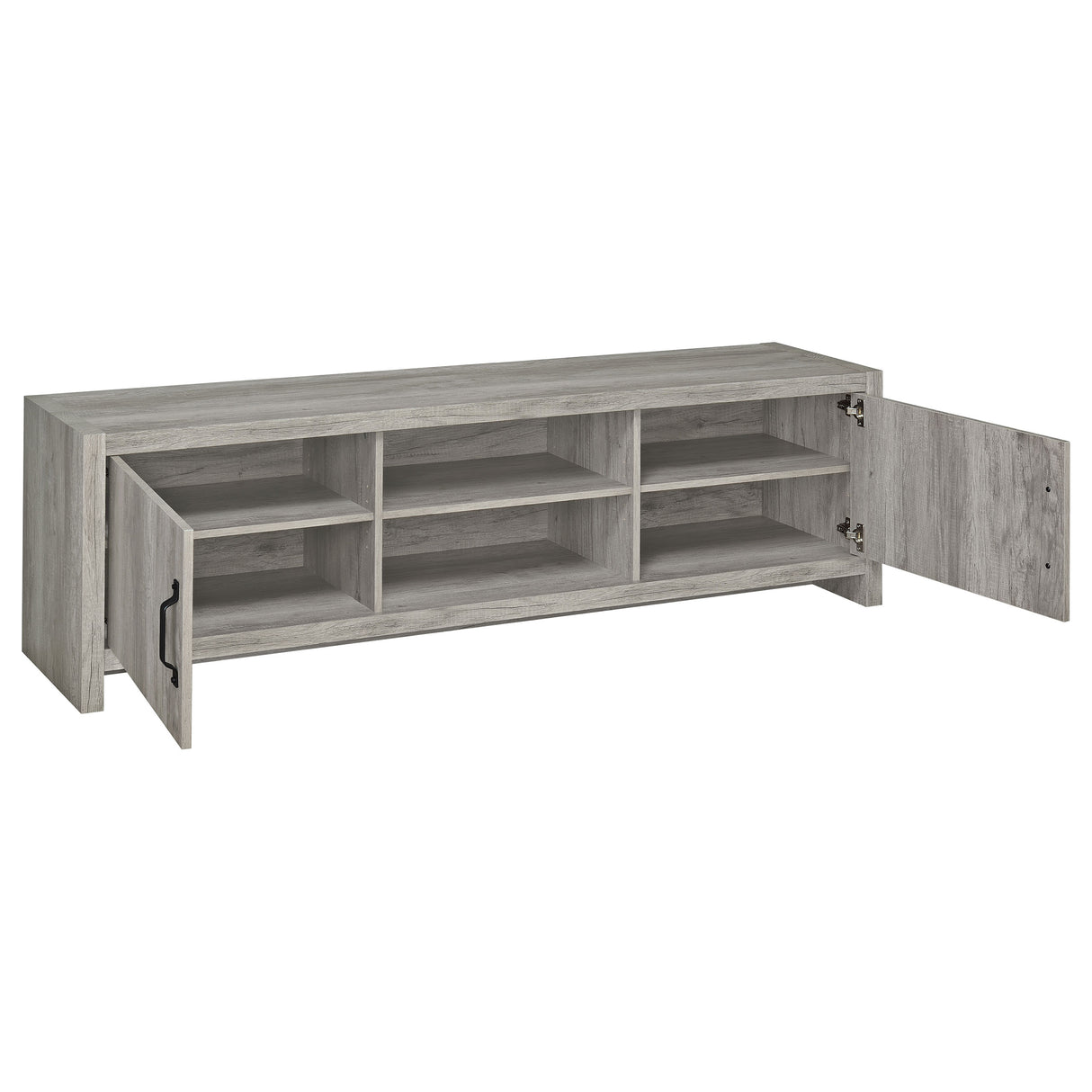 Burke 71-Inch TV Stand, Grey Driftwood Engineered Wood