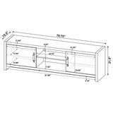 Burke 71-Inch TV Stand, Grey Driftwood Engineered Wood