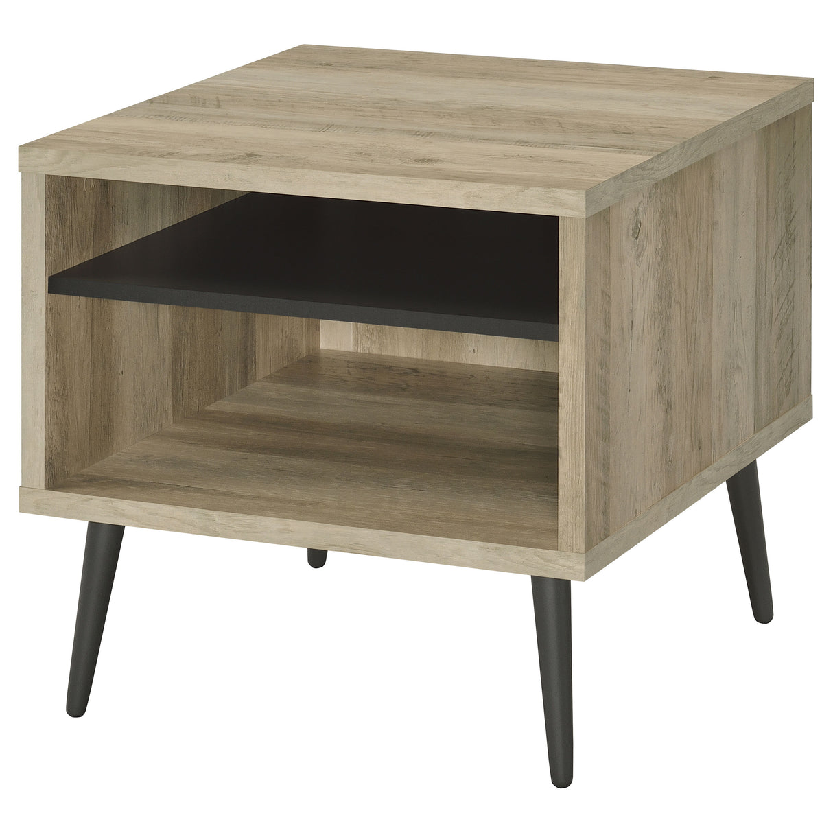 Welsh Square Engineered Wood Side End Table, Distressed Pine