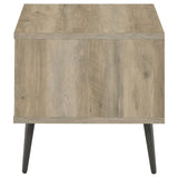 Welsh Square Engineered Wood Side End Table, Distressed Pine
