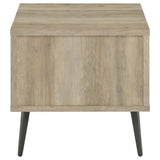 Welsh Square Engineered Wood Side End Table, Distressed Pine
