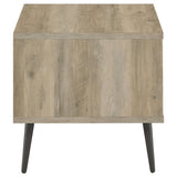 Welsh Square Engineered Wood Side End Table, Distressed Pine