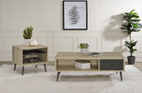 Welsh Square Engineered Wood Side End Table, Distressed Pine