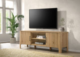 Rowe 65-inch 2-Door Wood TV Stand, Light Oak