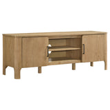 Rowe 65-inch 2-Door Wood TV Stand, Light Oak
