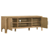 Rowe 65-inch 2-Door Wood TV Stand, Light Oak