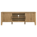Rowe 65-inch 2-Door Wood TV Stand, Light Oak