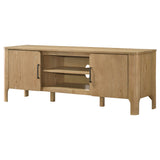 Rowe 65-inch 2-Door Wood TV Stand, Light Oak