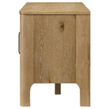 Rowe 65-inch 2-Door Wood TV Stand, Light Oak