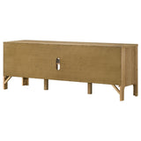 Rowe 65-inch 2-Door Wood TV Stand, Light Oak