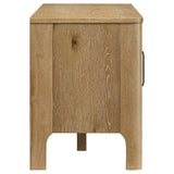 Rowe 65-inch 2-Door Wood TV Stand, Light Oak