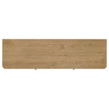 Rowe 65-inch 2-Door Wood TV Stand, Light Oak