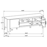 Rowe 65-inch 2-Door Wood TV Stand, Light Oak