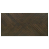 Dark Brown Acacia Veneer Coffee Table 3-Piece Set