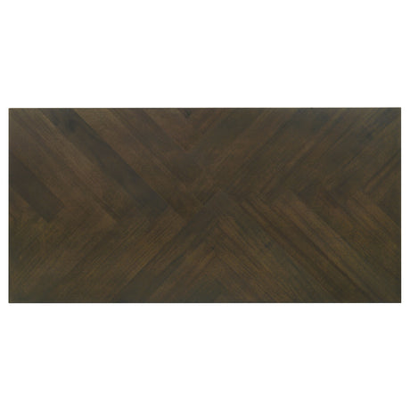 Dark Brown Acacia Veneer Coffee Table 3-Piece Set