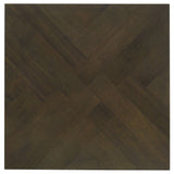 Dark Brown Acacia Veneer Coffee Table 3-Piece Set