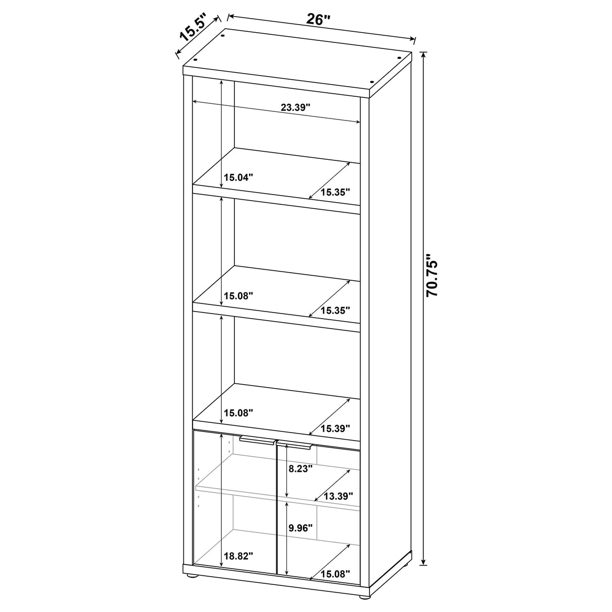 Tabby 3-Piece 60-Inch TV Entertainment Center Mango