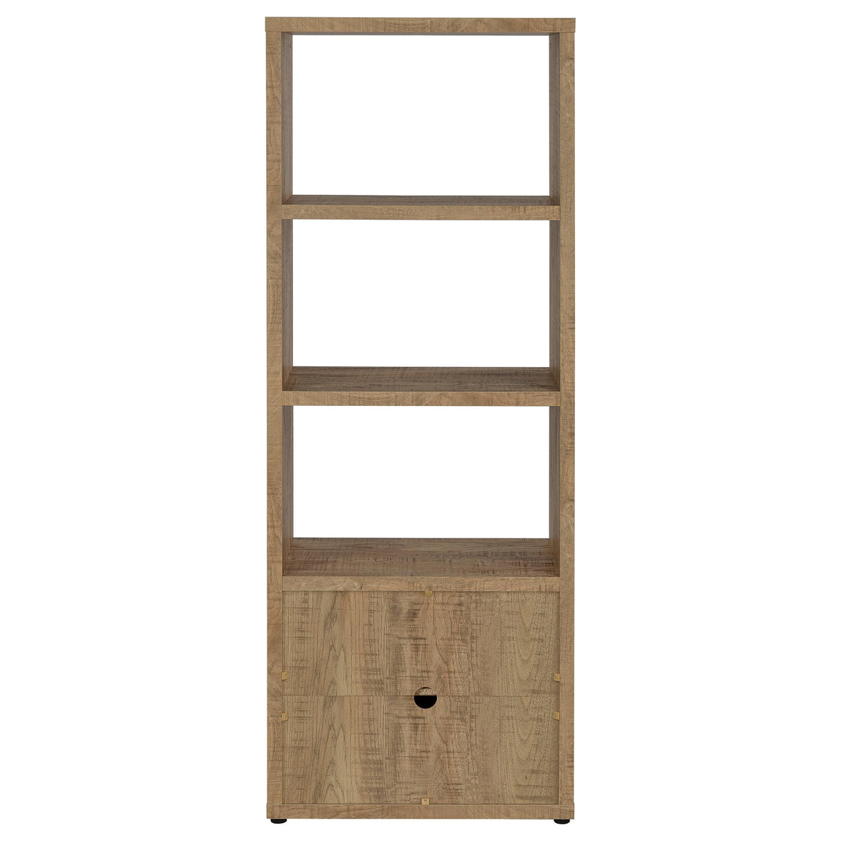 Tabby 3-Shelf Media Tower, Mango Wood Finish