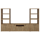 Tabby 3-Shelf Media Tower, Mango Wood Finish