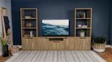 Tabby 3-Shelf Media Tower, Mango Wood Finish