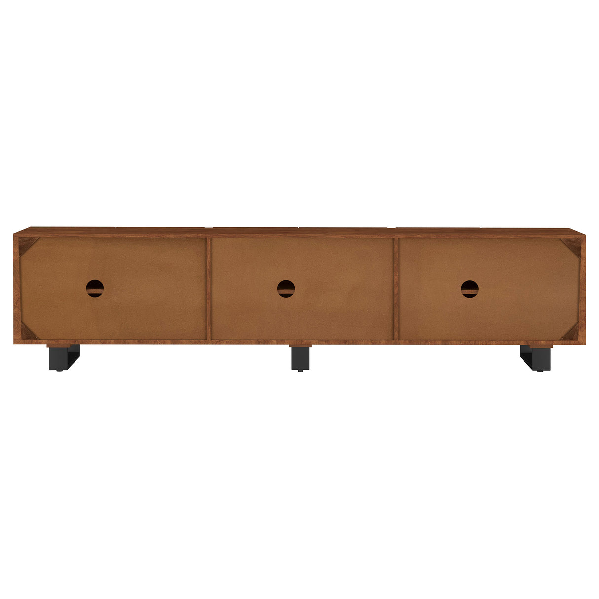 Trask 86-Inch Wood TV Stand Media Console Mango Brown