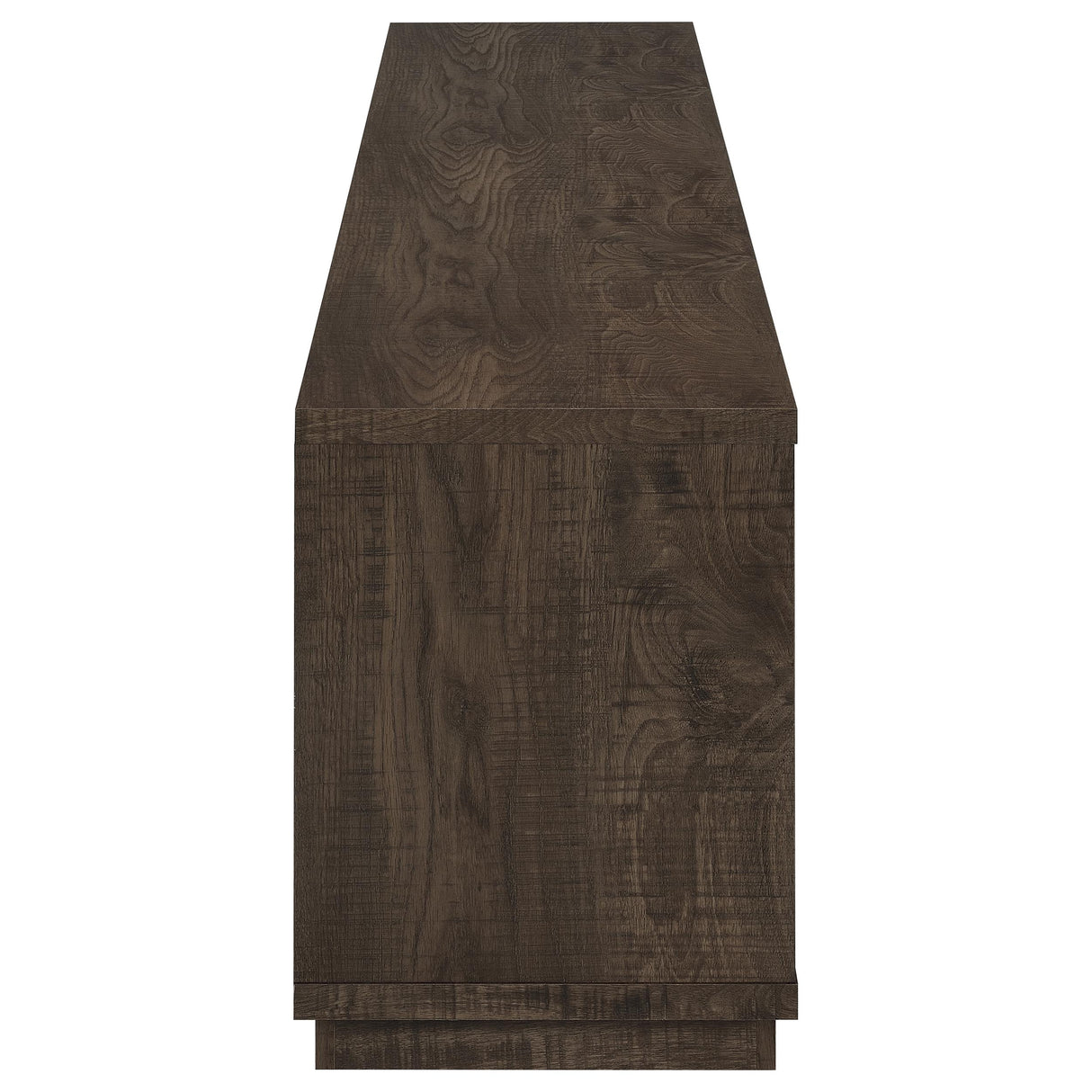 79" TV Stand with Glass Doors in Dark Rustic Mango