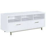 Casey 2-Drawer White TV Stand, 60 inches