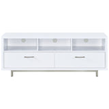 Casey 2-Drawer White TV Stand, 60 inches