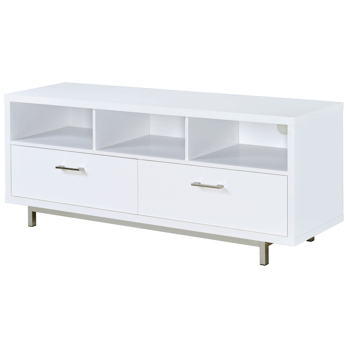 Casey 2-Drawer White TV Stand, 60 inches
