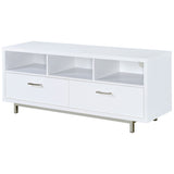 Casey 2-Drawer White TV Stand, 60 inches