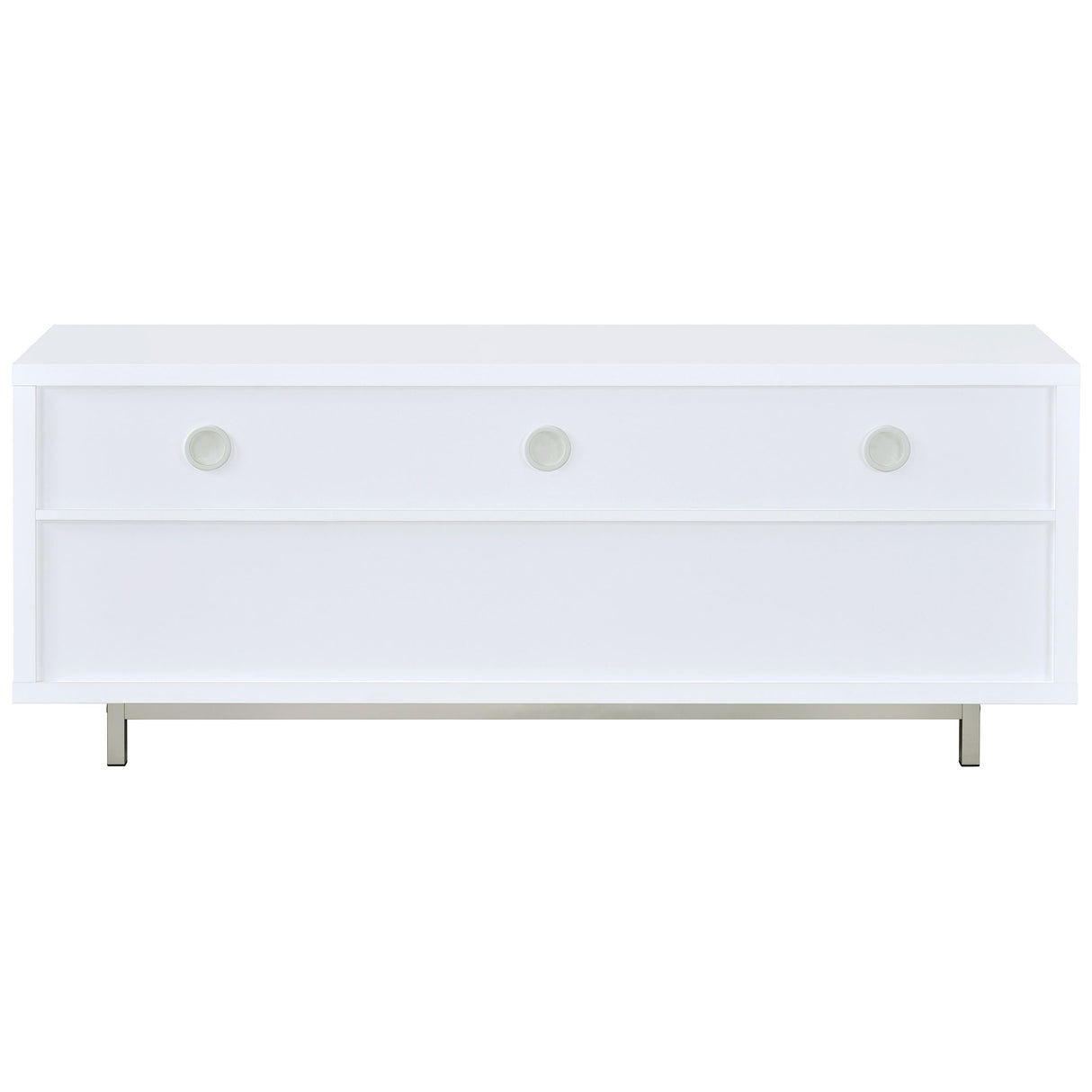 Casey 2-Drawer White TV Stand, 60 inches
