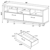 Casey 2-Drawer White TV Stand, 60 inches