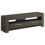 Elkton 2-Drawer Engineered Wood TV Stand, Weathered Grey