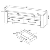 Elkton 2-Drawer TV Stand, 59 Inch, Mango