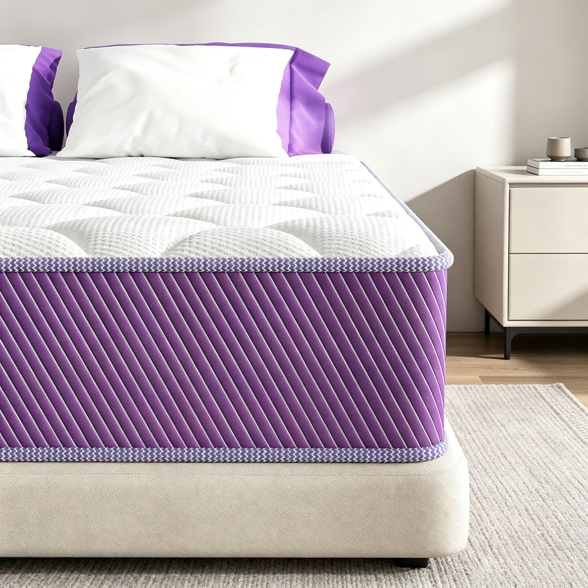 12" Hybrid Mattress With Individual Pocket Coils, Memory Foam