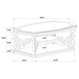 Laney 2-Piece Glass Top Coffee and End Table Set Dark Merlot