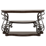 Laney Scrollwork Console Table in Dark Merlot