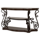 Laney Scrollwork Console Table in Dark Merlot