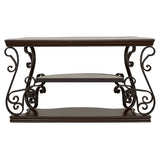 Laney Scrollwork Console Table in Dark Merlot