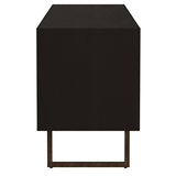 Marsden 2-Door Mango Wood 70-Inch TV Stand Charcoal Black