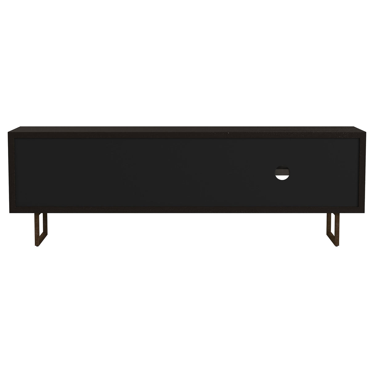 Marsden 2-Door Mango Wood 70-Inch TV Stand Charcoal Black