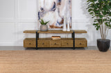 Otto 5-Drawer Mango Wood TV Stand - 70 Inch Brown