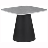 Eason 2-Piece Cocktail Coffee Table Set Concrete and Black