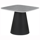 Eason 2-Piece Cocktail Coffee Table Set Concrete and Black