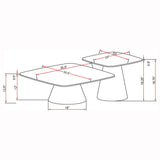 Eason 2-Piece Cocktail Coffee Table Set Concrete and Black