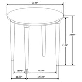 Aldis Round Marble Top Side Table - White and Natural